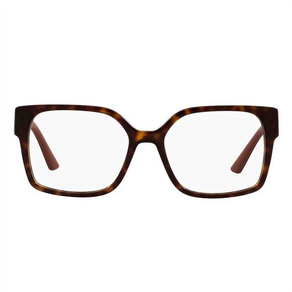 NEW PRADA rectangle plastic eyeglasses in dark havana - Picture 3 of 4
